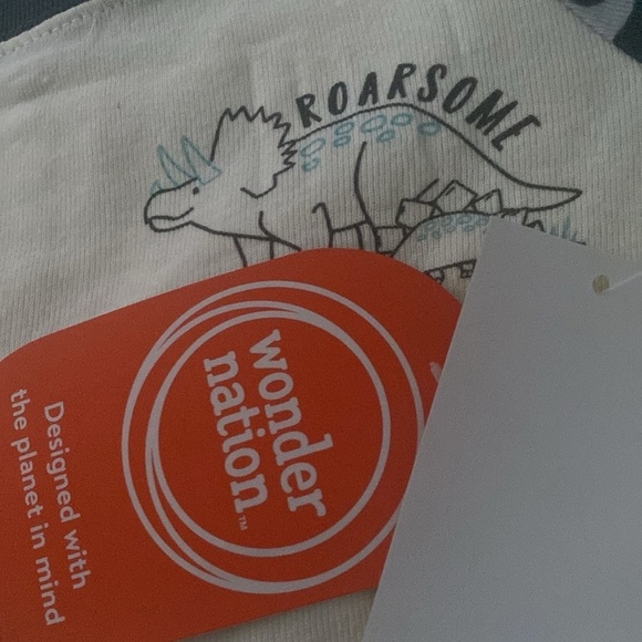 Wonder Nation Toddler Boys Cotton Long Sleeve Top Pajama Pants Set Size 2T - Picture 4 of 5